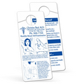 Breast Self Exam Vinyl Plastic Card/ Door Hanger (English)